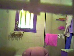 Spy Old Woman in Bathroom