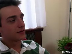 Cock-hungry mom spreads legs for son-in-law