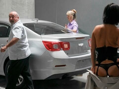 超カワイイ, フェラチオ, 茶髪の, バック, 手コキする, ハードコア, ポリス, ストッキング