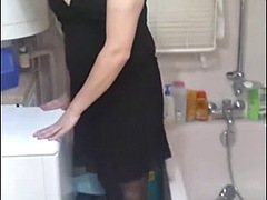 Patty crossdresser in black dress