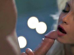 Blonde, Sucer une bite, Tir de sperme, Branlette thaïlandaise, Époux mari, Mère que j'aimerais baiser, Épouse