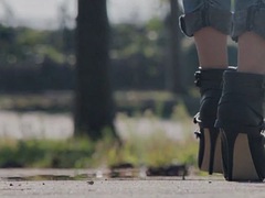 Compilation, Pieds, Femme dominatrice, Chaussures
