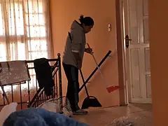 Adorable, Couple, Femelle, Énorme, Fille latino, Domestique, Masturbation, Espagnole