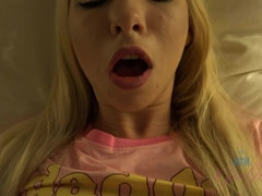 素人, ブロンド, フェラチオ, 足, 彼女, 手コキする, ガリガリ, オッパイの