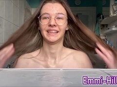 Enthousiasteling, Duits, Indisch, Klein, Kut duiken, Mager, Kousen, Tieten likken