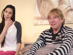 デカチン, フェラチオ, 茶髪の, バック, 手コキする, オマンコ, ガリガリ, 締まりの良い