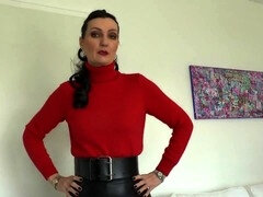 Schwarz, Europäisch, Deutsch, Leder, Masturbation, Reif, Rock, Strümpfe