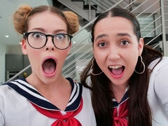黒人, ブロンド, フェラチオ, バック, 女 人男 人, 手コキする, ペニス, ティーン