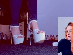 緊縛, 服従, 足, 足フェチ, ヒール, 愛人, 赤毛, スパンデックス