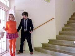 Americano, Culo, Tetas grandes, Estilo perrito, Casero, Coño, Falda, Medias largas