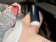 POV ASMR session with a moaning guy in a solo play scene featuring Omen Bunny