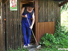 Wohlbeleibte schöne frauen, Grosser schwanz, Blondine, Blasen, Pummelig, Gesichtssitzen, Arsch lecken, Sklave