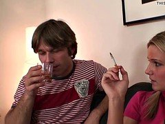 彼女, お婆さん, 下着, 熟年, 馬乗り, ストッキング, フェラする