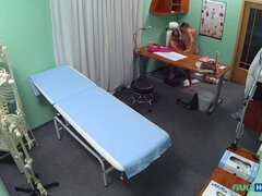 Amateur, Blowjob, Cheating, Doctor, Licking, Office, Pussy, Uniform