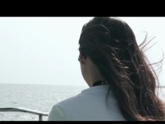 素人, アジア人, お尻, ビーチ, 舞台裏, 黒人, バック, 小柄