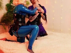Enthousiasteling, Bondage discipline sadomasochisme, Dominante vrouw, Huisgemaakt, Latex, Realiteit, Slaaf, Zweeds