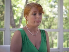 Blasen, Spermaladung, Kehlenfick, Milf, Natürlichen titten, Realität, Rotschopf, Strümpfe