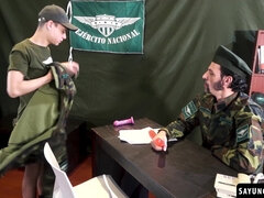 Jordi Leonard catches Rick Lennon playing with a dildo and fucks him