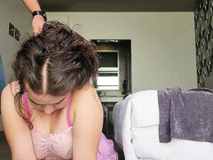 Amateur Chubby Slut Gets Hard Ass Fucking - Spanked, Slapped and Spit On