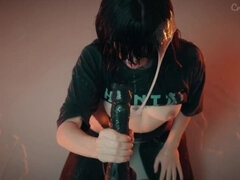 Enthousiasteling, Seksspeelgoed, Natuurlijke tieten, Orgasme, Klein, Alleen, Tieten likken, Nat