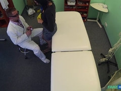 Blasen, Arzt, Lecken, Büro, Pov, Muschi, Uniform, Spanner