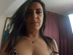 Milfycalla lets loose a massive load on her pants