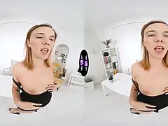 Vorstellungsgespräch, Braunhaarige, Hd, Masturbation, Pov, Solo, Titten