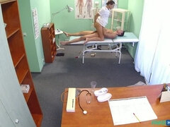 Leie, Besamung, Hundestellung, Massage, Krankenschwester, Büro, Uniform, Spanner