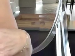 素人, 茶髪の, ディルド, ハードコア, オナニー, 淫乱熟女, 乳首, 一人