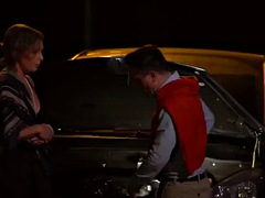 美女, デカパイ, ブロンド, フェラチオ, 中出し, イく瞬間, 淫乱熟女