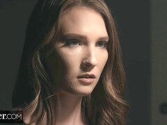 緊縛, フェラチオ, ボンデージ, イく瞬間, 服従, 下着, 赤毛