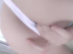 最高, アジア人, ズームショット, 日本人, 下着, オナニー, 一人, オッパイの