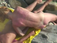 Amateur, Pareja, Desnudo, Desnudo, Nudista, Público, Espía, Voyeur