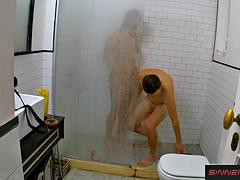 BIG BUTT BLONDE GETS DICKED DOWN IN THE SHOWER - CHERRY KISS CUMMING HARD