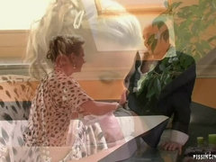 フェラチオ, バック, フェティッシュ, 女 人男 人, グループ, オージー, 穴開きパンティ, ストッキング