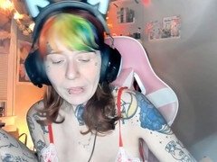 Sexy tattooed girl with glasses gets steamy in erotic audio for guys