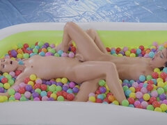 Lieveling, Stel, Vriendin, Latijnse vrouw, Lesbisch, Likken, Kut duiken, Tieten likken