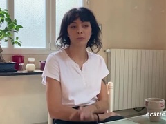 Hot French Amateur Sasha M Fingering Her Hairy Pussy With Vibrator - Solo Masturbation HD