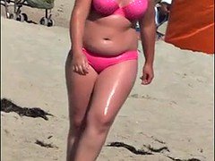Wohlbeleibte schöne frauen, Strand, Grosse titten, Bikini, Reif