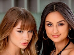 フェラチオ, 茶髪の, チン, 女 人男 人, ハードコア, ティーン, 三人, オッパイの