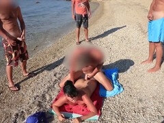 Anal, Beso negro, Playa, Corridas, Orgía, Fiesta, Público, Apretado