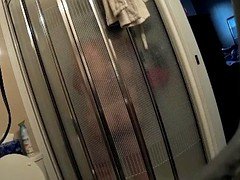 Wife showers and then in sexy tight underwear
