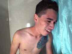 Curvy ebony Diamond Jackson gets fucked by young stepson in bathroom