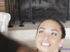 お尻, デカパイ, フェラチオ, ダブル開発, 手コキする, 3p男男女, ティーン, 三人