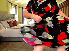 Sissy MTF Hot Slut Two Horny Dresses Performing White Twink Princess Crossdresser Kitty