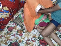 Green Saree Bhabhi Doggy Style Fucking in Hindi with Devar