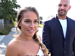 Chica, Novio, Cornudo, Europeo, Masturbación, Afeitado, Tetas, Esposa