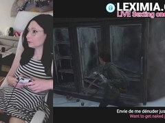 Busty gamer girl plays The Last Of Us 2 while showing off her big assets