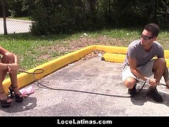 Hot spanish latin teen picked up and nailed