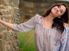 茶髪の, ドレス, 指いじり, アウトドア, 小柄, 剃毛, 一人, オッパイの